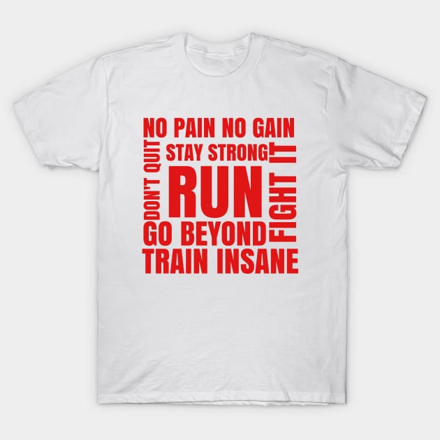 gym fitness workout bodybuilding motivation T-Shirt by paperbee